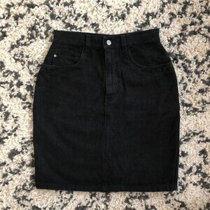 90s vintage Gitano black denim pencil skirt
